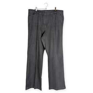 Bill‎ Blass Women's Black Denim High Rise Wide Leg Dress Pant Size 14